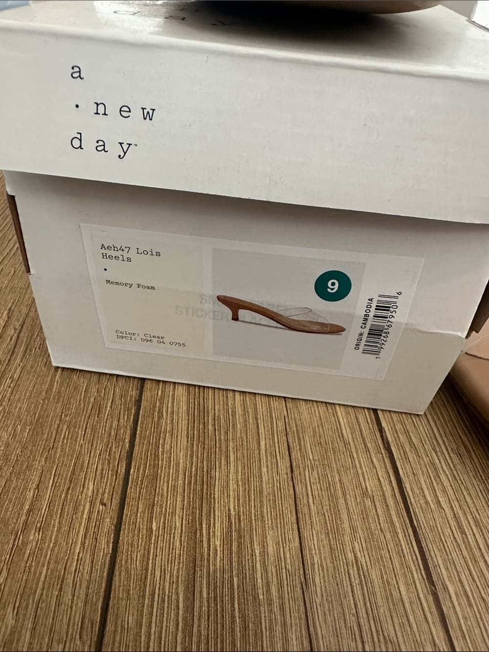 a new day Lois Clear Strap Tan Slingback Heels
